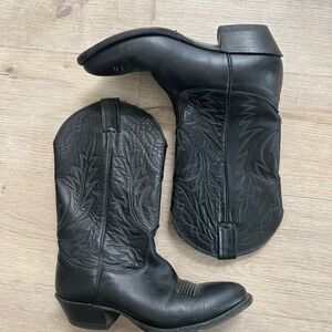 VINTAGE Nocona Black Western Cowboy Boots